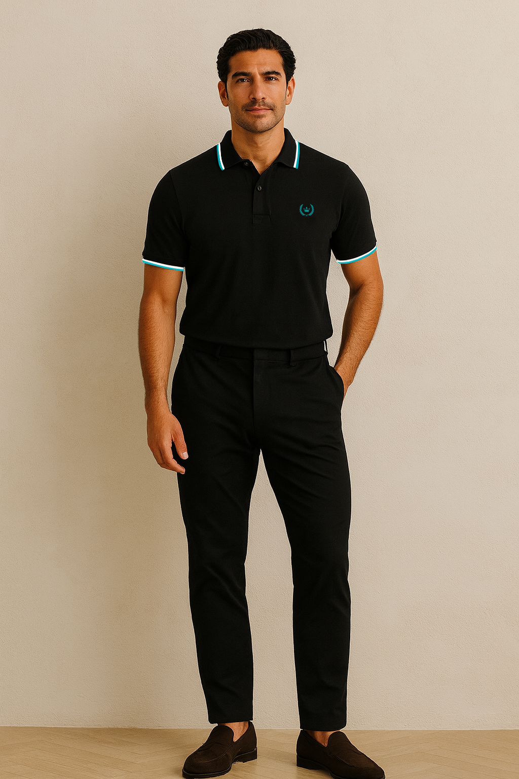 Black Electric Polo