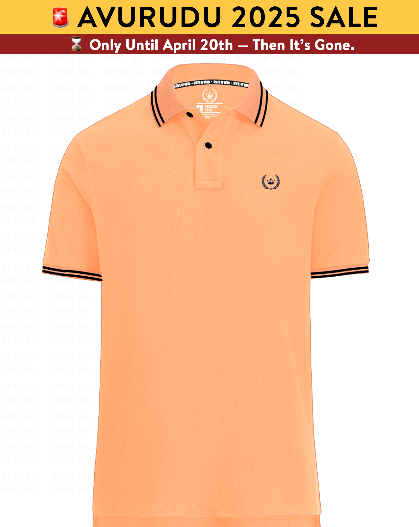 Coral Orange Stretch Polo