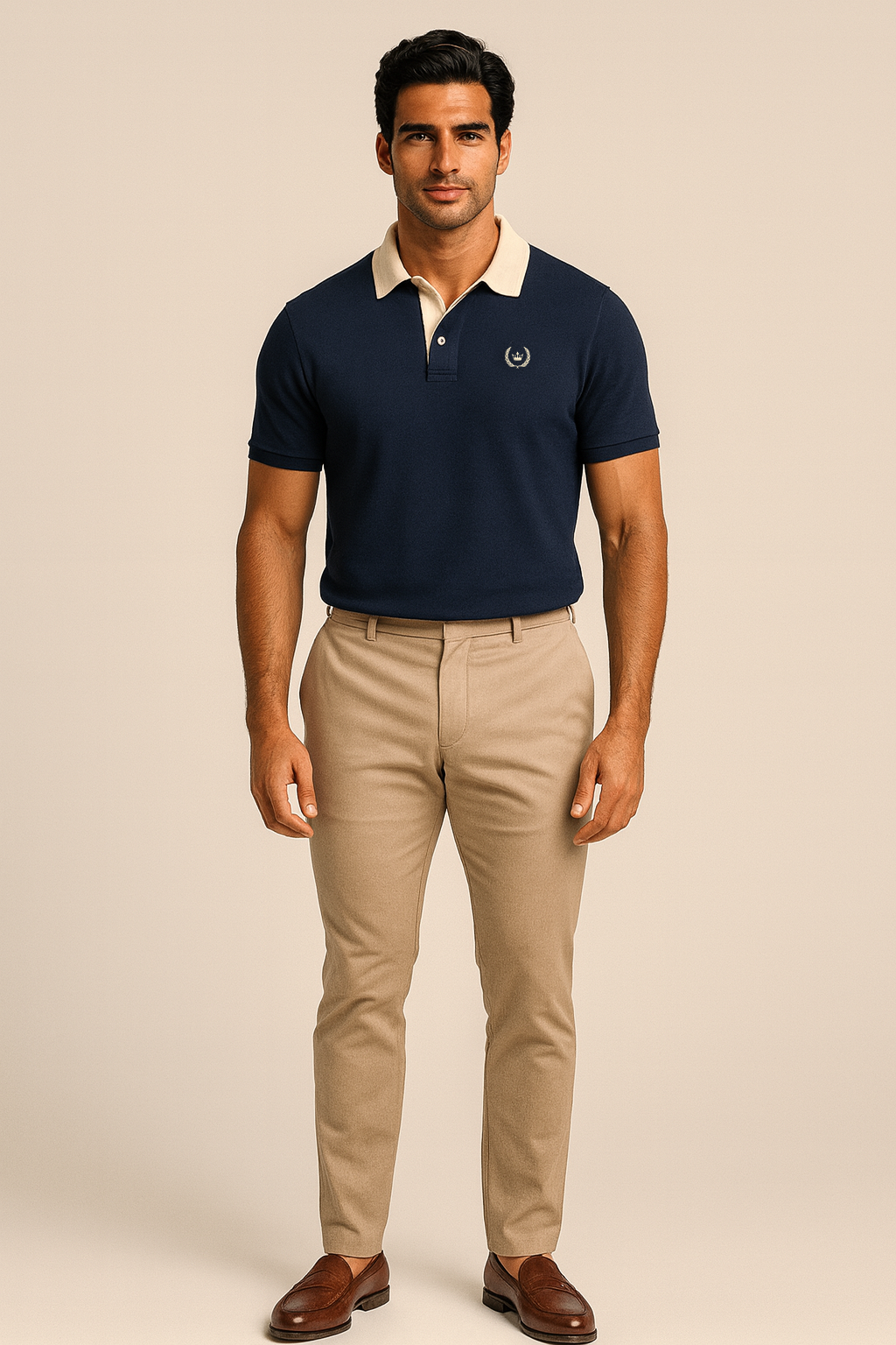 Navy Champagne Polo