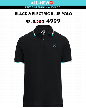 Black & Electric Blue Polo 2024