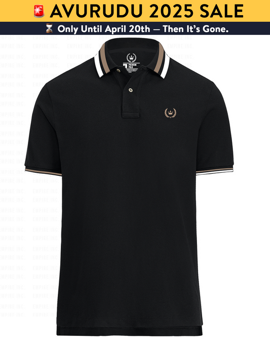 Black & Champagne Gold Polo