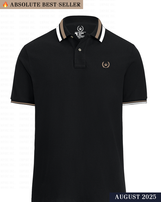 Black & Champagne Gold Polo