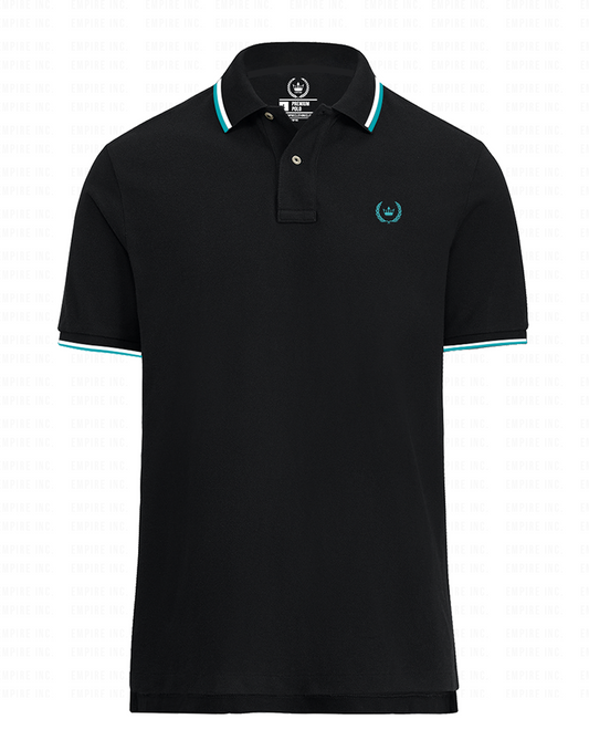 Black & Electric Blue Polo