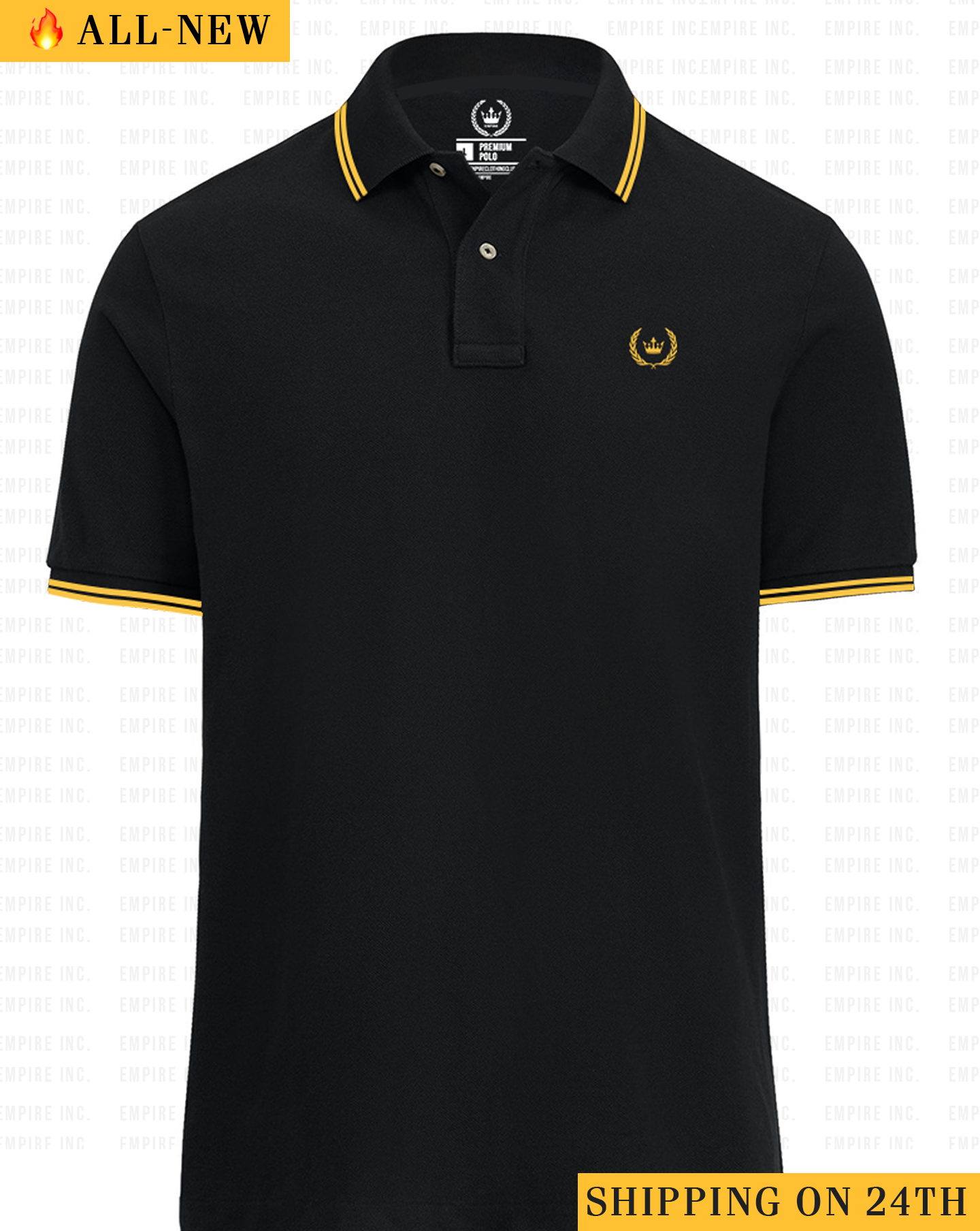 2026 Black & Golden yellow polo