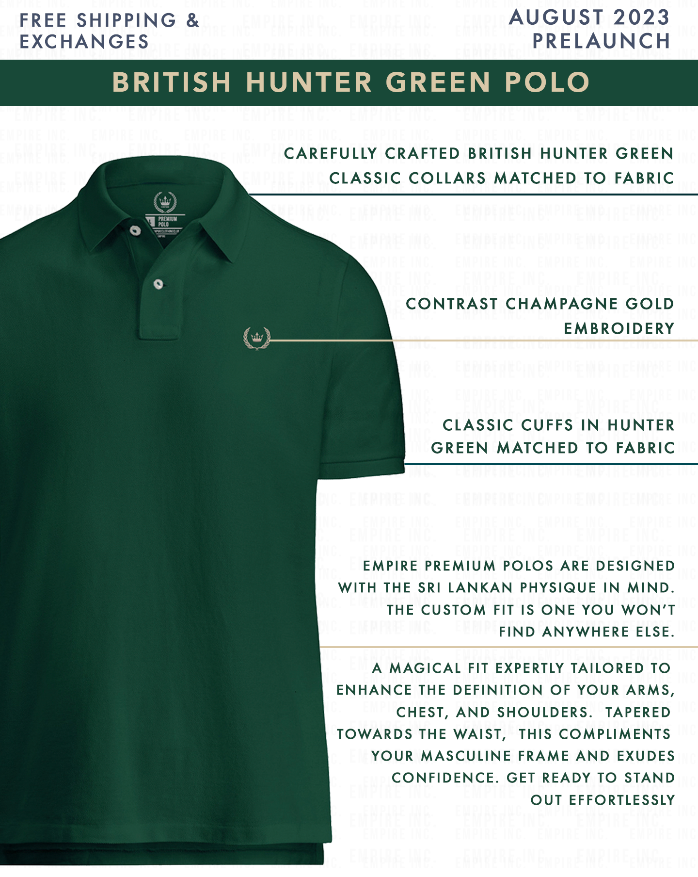 British Hunter Green Polo Empire Clothing Club