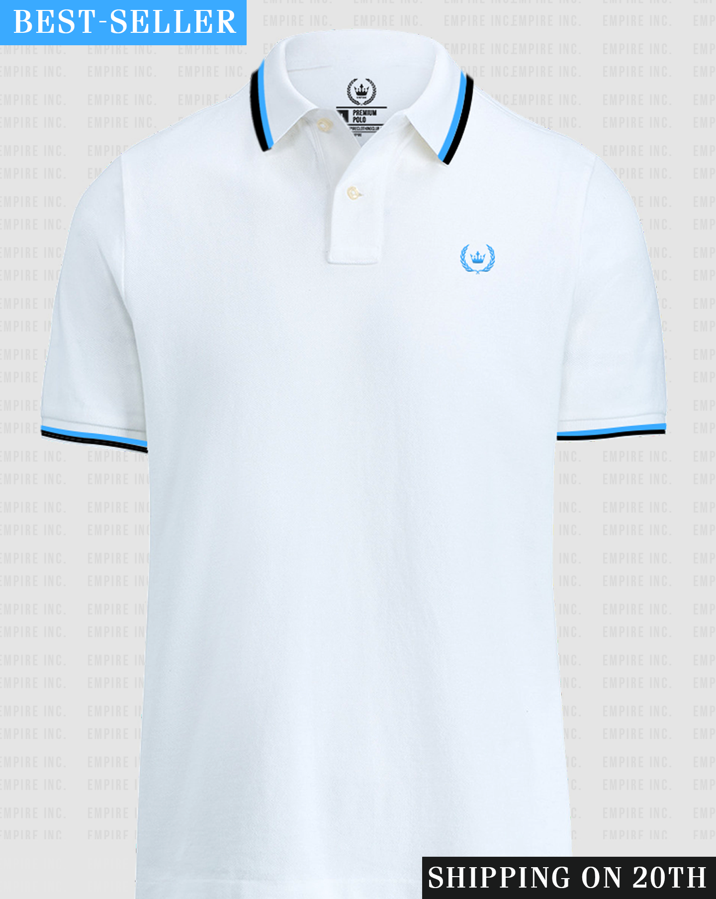 Bugatti White & Blue Polo