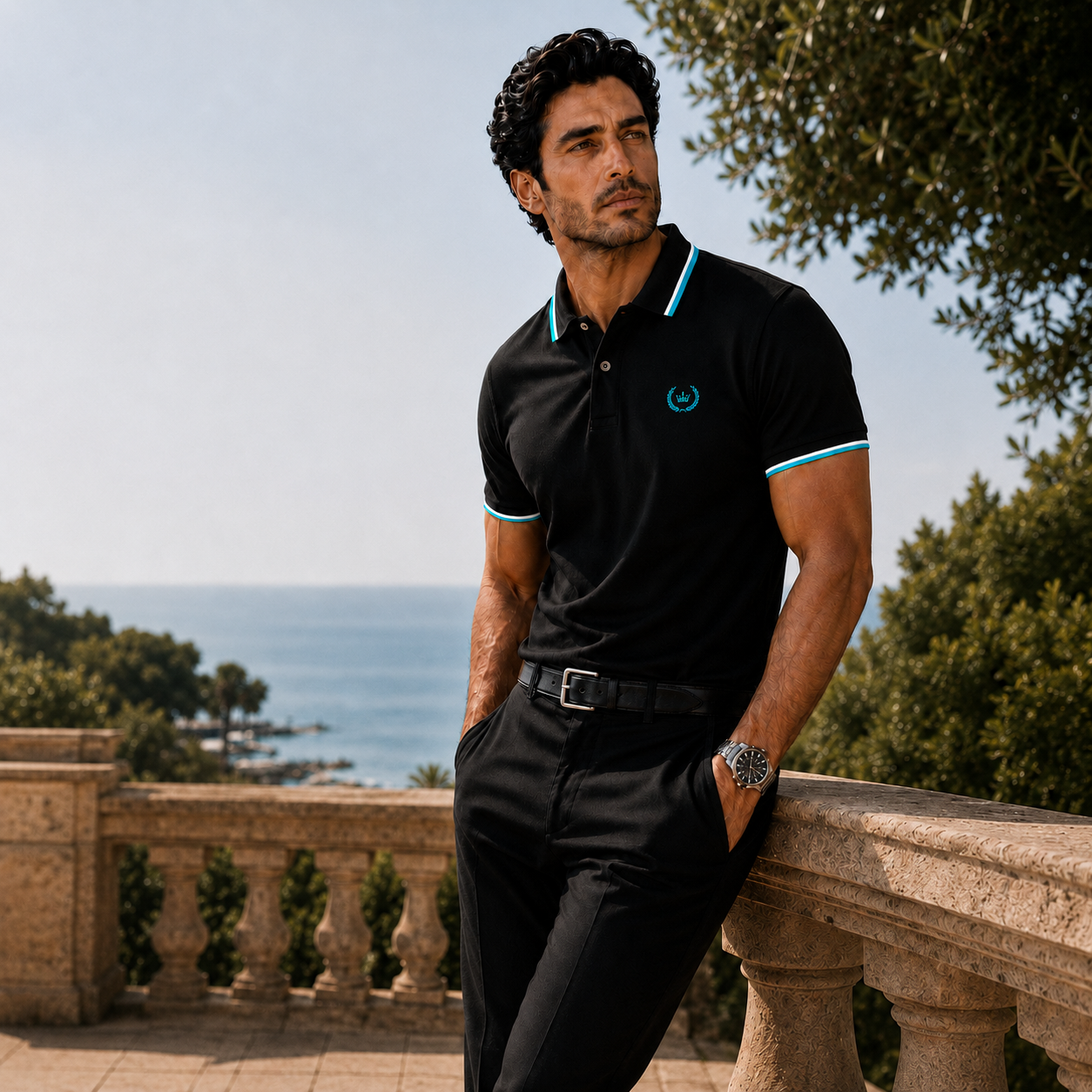 Black Electric Polo