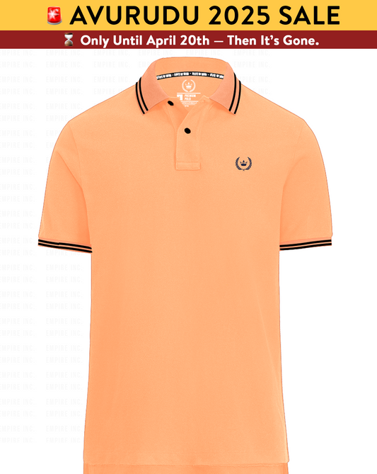 Coral Orange Stretch Polo