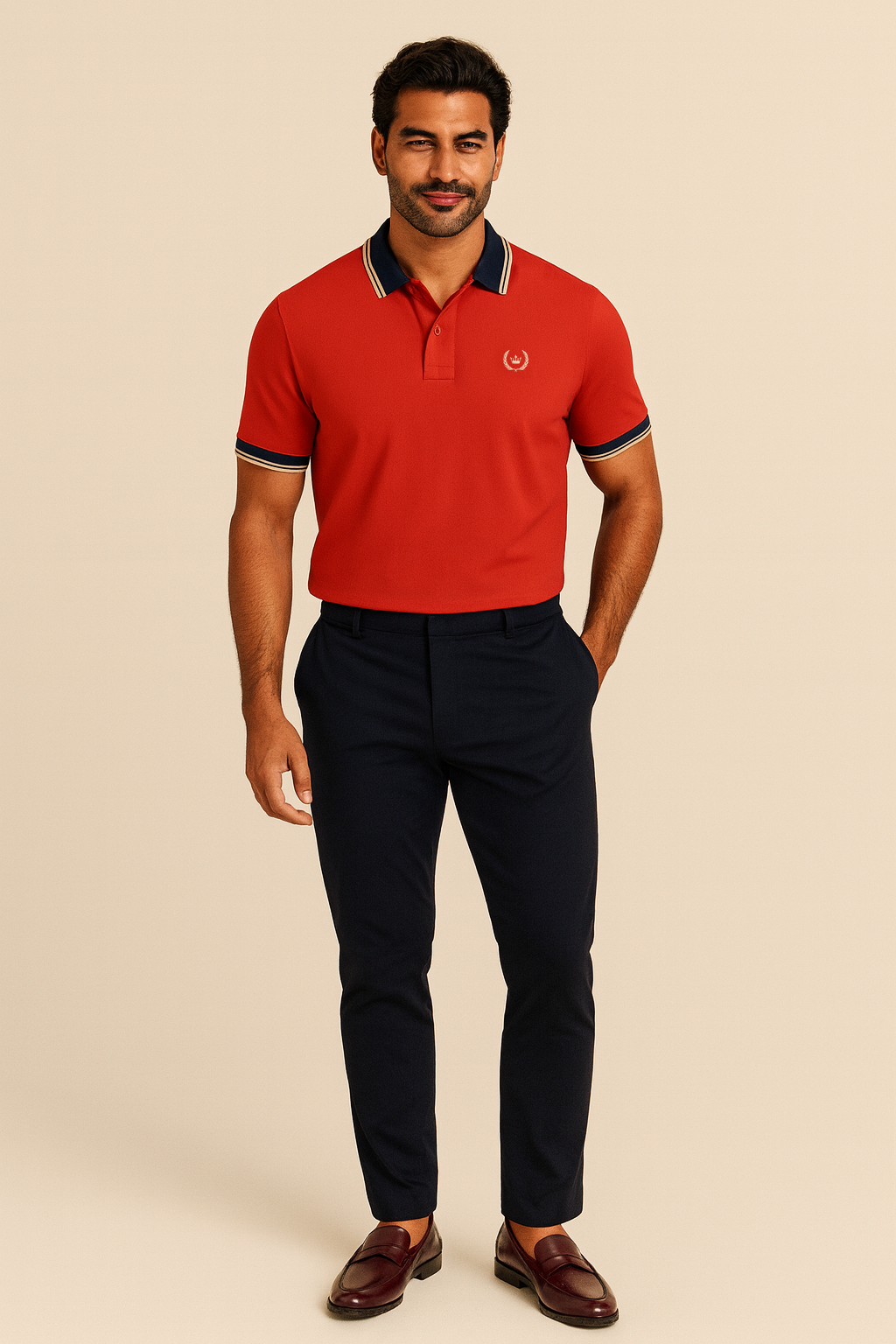 Crown Red Polo