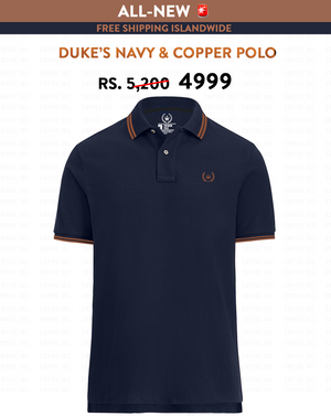 Duke's Navy & Copper Polo 2024