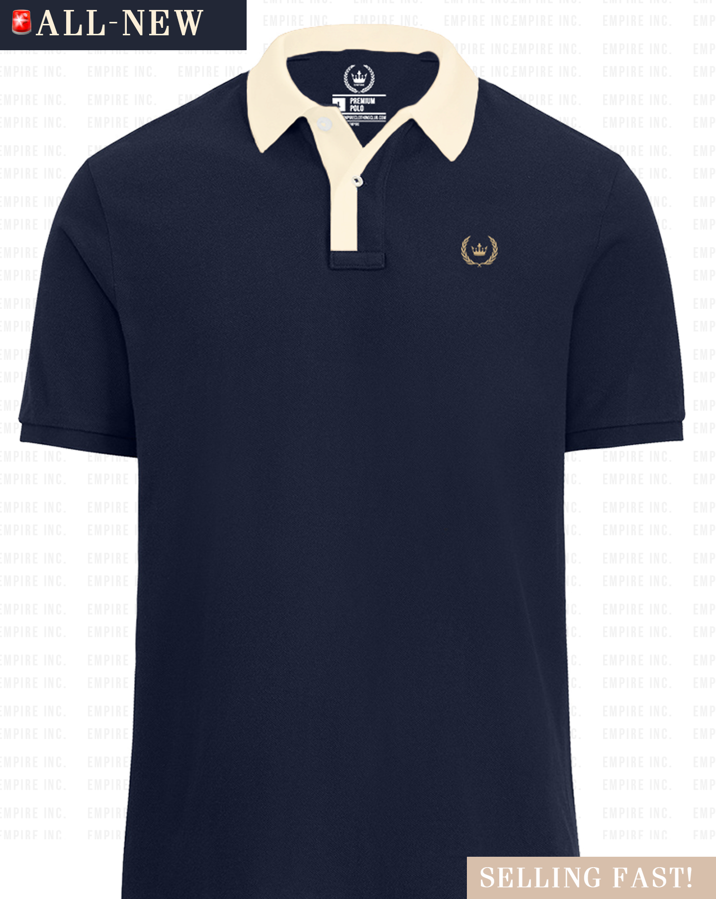 Navy Champagne Polo