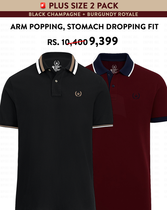 Burgundy and Black Champagne 2 Pack