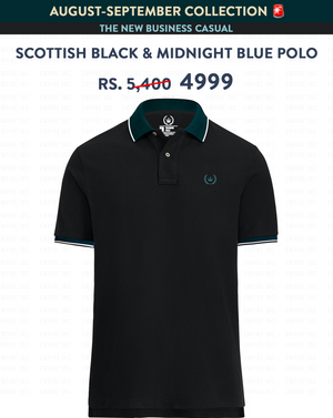Scottish Black & Midnight Blue Polo