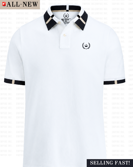 The Tuxedo White Polo