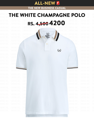 White and Champagne Gold Polo